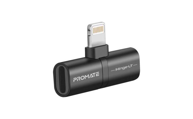 Promate iHinge-LT 2-in-1 Audio & Charging Adaptor with Lightning Connector